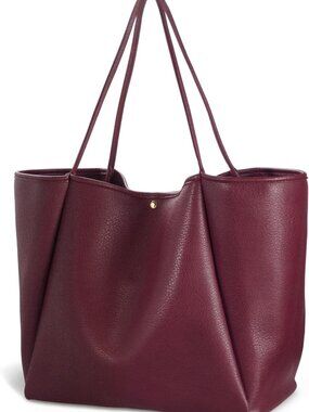 Oversized Faux Leather Tote Bag for Women | Stylish Weekender & Shopper Purse